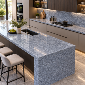 Dalle de granit poli bleu lavande de luxe pour intérieurs résidentiels haut de gamme, cuisine, salle de bain, salon, bureau, réception - Product Image 2