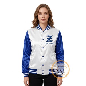 เสื้อแจ็คเก็ต Zeta Phi Beta แบบสั่งทำพิเศษ เสื้อผ้าสำหรับชมรมนักศึกษา คุณภาพสูง ระบายอากาศได้ดี ผ้าซาติน ปักตัวอักษรตราสัญลักษณ์ด้วยผ้าไหม - Product Image 3
