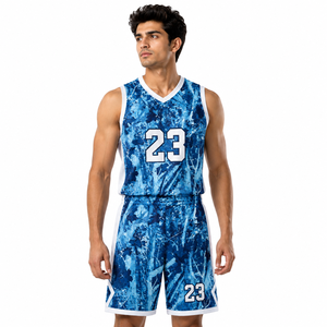 Ensemble d'uniformes de basketball réversibles en gros, maillots et shorts de basketball personnalisés avec logo pour hommes, jeunes, équipes scolaires et clubs - Product Image 1