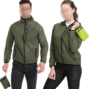 Packable Olive Green Women Windbreaker Jacket Lightweight Pocket Zip Outdoor Hooded Sun Protection <b>Coat</b> For <b>Travel</b> - Product Image 2
