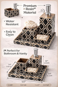 Top quality resin bathroom <b>set</b> NEHA ENTERPRISES designer bathroom organizer accessories for home hotel and <b>gift</b> use - Product Image 3
