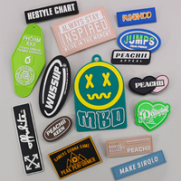 Pas de minimum accessoires de vêtements personnalisé en relief 3D Silicone Patch chapeau en caoutchouc souple Logo Badge presse à chaud PVC patchs pour vêtements