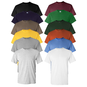 Camiseta de cuello redondo de color sólido para hombre, talla adulta, lisa, sin estampado, último diseño, estilo urbano, corte holgado, en venta. - Product Image 3