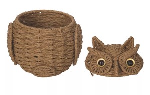 Cesta de Papel Tejida con Tapa de Búho de Halloween, Recipiente para Dulces, Almacenamiento de Papel Hecho a Mano para Decoración de Fiestas de Truco o Trato - Product Image 2