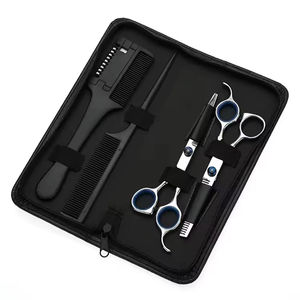 Kit de Barbier Professionnel : Ciseaux et Lames Noires pour Salon de Beauté – Ciseaux de Démêlage pour Adultes – Prix de Gros - Product Image 3