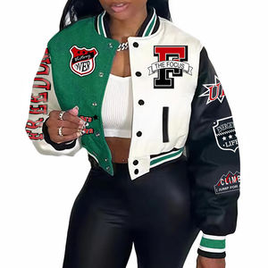 Chaqueta Varsity de Alta Calidad para Mujer, Estilo Universitario Informal, Chaqueta Bomber Ligera, Ropa Exterior de Moda, Chaqueta Urbana Moderna - Product Image 4