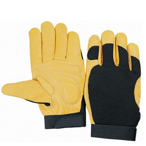 Guantes de Trabajo de Seguridad para Mecánicos de Automóviles, Guantes de Cuero Cómodos con Construcción de Nitrilo EN420 para Ensamblaje - Product Image 1
