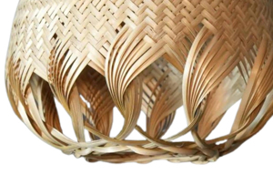 Panier en bambou Hanakago, style japonais vintage pour arrangement floral Ikebana, lampe suspendue en rotin artisanale de haute qualité, écologique - Product Image 5