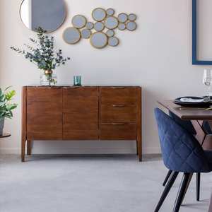 Buffet Vandana Radiant Zentrix en bois de manguier et marbre noir - Product Image 3