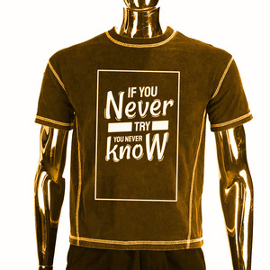Camiseta Personalizada con Lavado Ácido, Estilo Vintage Unisex, Fabricante OEM de Marca Privada, Corte Regular, Manga Corta - Product Image 3