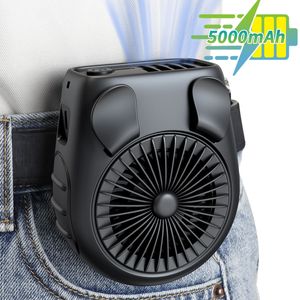 Ventilateur portable et mains-libres 3 vitesses, batterie 5000 mAh, rechargeable par USB, léger, à clipser et à porter en collier - Product Image 5
