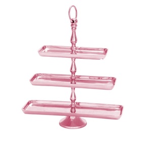 New Custom Design <b>3</b> <b>Tier</b> Metal <b>Cake</b> Display <b>Stand</b> With Thick Support Base For Party Cupcake Arrangement And Event Decor - Product Image 2