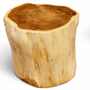 Taburete y Mesa Auxiliar de Madera Maciza de Suar, Hechos a Mano, Orgánicos, de Lujo, Duraderos, Muebles Naturales de Trembesi para Sala de Estar Moderna - Product Image 3
