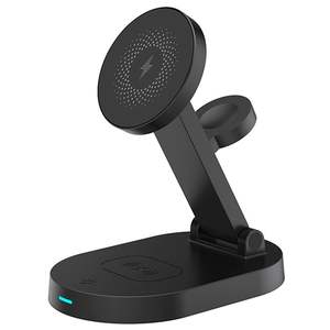 Support de charge magnétique sans fil 4 en 1, station de charge rapide pliable 15W pour iPhone 13 12 Pro Pro Max Mini série I - Product Image 1