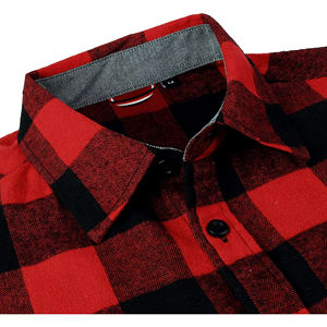 Camisa de vestir de invierno para hombre, de franela, de manga larga, de punto teñido, transpirable, talla grande, personalizada, OEM, ODM, MOQ bajo - Product Image 5
