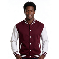 Veste universitaire personnalisée avec personnalisation varsity pour les marques de vêtements d'extérieur varsity, mélange de laine avec boutons-pression