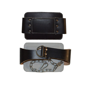 Custom Logo Adjustable Leather Dipping <b>Belt</b> for Fitness <b>Exercise</b> Training Heavy Workout Support Comfortable Leather Dipping <b>Belt</b> - Product Image 5