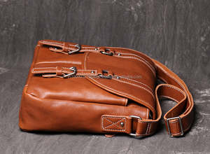 Haute qualité hommes en cuir véritable porte-documents bureau affaires ordinateur portable étui de voyage Portable PC antichoc caractéristique pour le travail voyage - Product Image 3