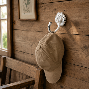 Porte-manteau mural en fonte antique en forme de fleur, finition chromée, pour cuisine, porte, hôtel, chambre, maison |   Crochets muraux décoratifs - Product Image 3
