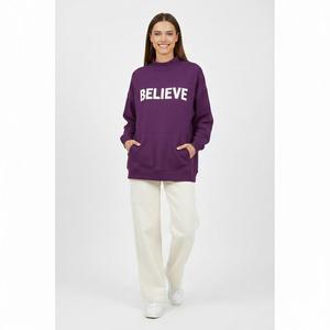 Sudadera con capucha extragrande estampada para mujer, informal, de manga larga, holgada, estilo urbano, para invierno - Product Image 6