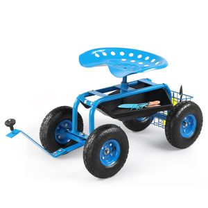 Sgabello da Giardino Girevole a 360 Gradi con Ruote, Sedile per Giardinaggio e Piantumazione, Scooter da Giardino con Sedile Girevole a 360 Gradi e Manubrio - Product Image 5