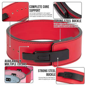 เข็มขัดยกน้ำหนักหนังแท้คุณภาพสูงปี 2026 สำหรับออกกำลังกาย ฟิตเนส ยกน้ำหนัก แบบสั่งทำได้ ขายส่ง สำหรับผู้ชายและผู้หญิง - Product Image 4