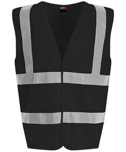 RTX <b>Men's</b> Black Reflective <b>UK</b> Safety <b>Vest</b> V-Neck Breathable Lightweight Outerwear Casual <b>UK</b> Work Wear Autumn - Product Image 1