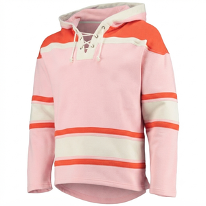 Jersey de Hockey sobre Hielo Rosa Claro Personalizable, Transpirable, Antibacteriano, Manga Larga, Corte Holgado, Sudadera con Capucha Térmica de Invierno, 100% - Product Image 1