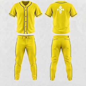 Nouvel ensemble de baseball pour hommes de haute qualité, matière 100 % polyester, col en V, impression par sublimation par RIVIAN ATLANTIC - Product Image 1