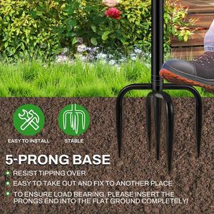 Baño para pájaros de metal con base de 5 puntas, acabado de cobre duradero, comedero para pájaros silvestres y decoración artística de jardín con diseño de corazón. - Product Image 3