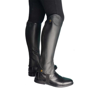 Latest Design Comfortable Best Light Weight High Quality Wholesale Western Style 100% Leather Custom Men Horse Riding <b>Half</b> <b>Chaps</b> - Product Image 2
