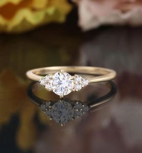 Unique Cluster Moissanite <b>Ring</b> <b>925</b> Sterling <b>Silver</b> Wedding Anniversary Bridal Engagement Gift Elegant Sparkling <b>Ring</b> - Product Image 1