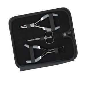 Kit de Herramientas para Instalación de Extensiones de Cabello, Alicates Negros para Remover Microperlas, Alicates para Crimpar Perlas, Tijeras Pequeñas de Corte - Product Image 4