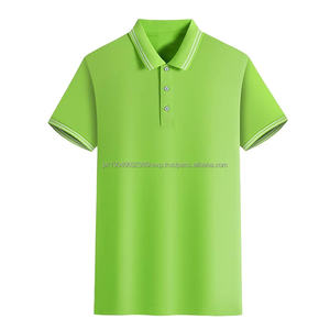 Fabrication de qualité supérieure, piqué 50% coton 50% polyester, 220 GSM, logo personnalisé, polo homme multicolore - Product Image 3
