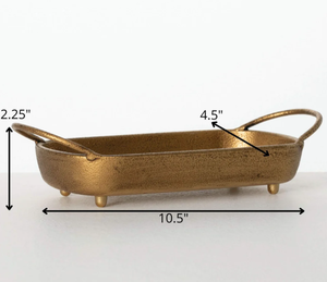 Hot Sale Gold Aluminium Wedding <b>Rustic</b> Design Serving Tray Handles for <b>Coffee</b> Tea Cake Dessert Home Kitchen-Reasonable Prices - Product Image 3