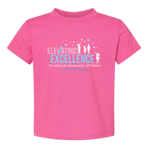 T-shirt rose en coton doux à col rond et manches courtes pour jeunes – Vêtement décontracté pour tous les jours – Collection Excellence - Product Image 1