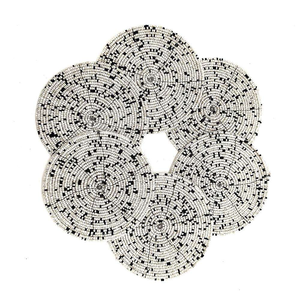 Embroidered Classic Eco-Friendly <b>Beaded</b> Coaster <b>Set</b> 4-Piece Handmade High Quality Placemat Pad Dining Table Decoration - Product Image 4