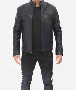 Chaqueta de Motociclista de Piel de Oveja para Hombre, Diseño Casual, Color Negro, Cuero Genuino, Temporada de Invierno, Nurak 2025, Personalizada - Product Image 5