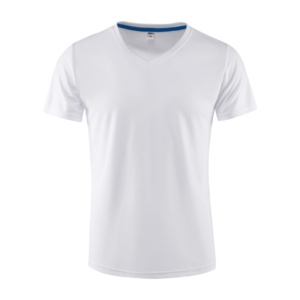 Camiseta informal de calidad para hombre, camisa de manga corta con cuello en V, de bambú 100% - Product Image 6