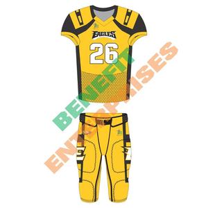 Fait sur mesure 100% polyester sublimation jeunes uniformes de l'équipe de football américain respirant grande taille caractéristique vêtements de football américain - Product Image 2