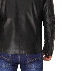 Veste en cuir gaufré croco de haute qualité, veste de motard en cuir véritable, vêtements d'extérieur de luxe pour hommes, sur mesure, vente en gros - Product Image 5
