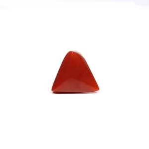 Luxury 8.1 Carat Synthetic Red Coral Oval Cabochon Loose Gemstone for Fine Jewelry - Product Image 1