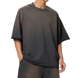 Camiseta de Hombre de Manga Corta, Tejido Oversize, 100% Algodón, Serigrafía en Blanco, Secado Rápido, Corte Regular, Color Sólido, Cuello Redondo - Product Image 3