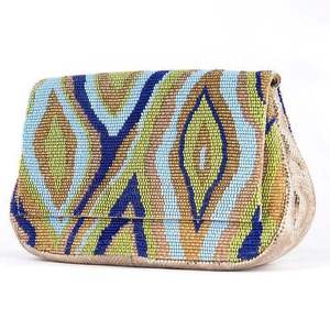 Indian Traditional Luxury Handbag Multicolor <b>Crystal</b> Glass <b>Beaded</b> Durable Artisan Craft Premium Baguette Fashion Accessories - Product Image 1