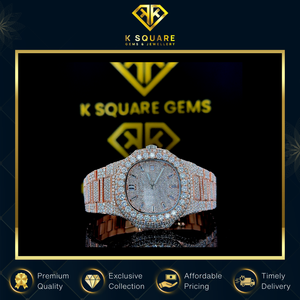 ผู้ส่งออกขายส่งนาฬิกาหรูหราขนาด 3 เมตร กันน้ำ สายสแตนเลส สตีล ควอตซ์ ออโตเมติก ประดับเพชรโมอิสซาไนต์ - Product Image 4