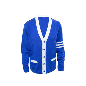 Cardigan en Coton Tricoté Unisexe 100% Coton, Respirant, Épais, Boutonné, Décontracté, Hiver, Vêtement d'extérieur pour Sororités et Fraternités, Vente en Gros - Product Image 2
