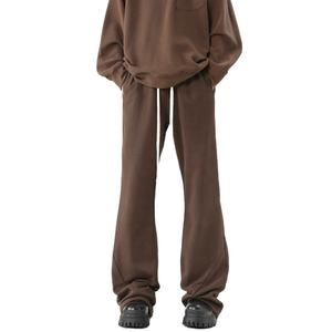 Nouveau design de pantalons de survêtement évasés en coton épais de qualité supérieure avec logo personnalisé pantalons évasés à cordon pour hommes 2026 - Product Image 1