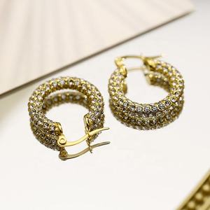 ZAWO HOUSE Luxury Style Shining High Quality <b>Silver</b> Lab Grown Diamond <b>Hoop</b> Earrings Women's 92.5% Purity Brilliant Cut Gift - Product Image 4