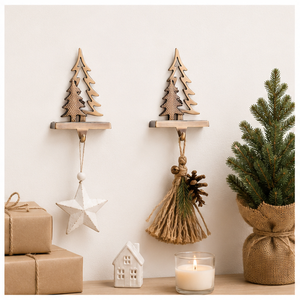 Wholesale Metal Christmas Tree <b>Stocking</b> <b>Holders</b> Set Of 2 Weighted Fireplace Mantel Hangers Durable Alloy Holiday Decoration - Product Image 2