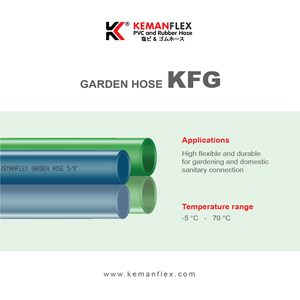 สายยางรดน้ำพลาสติก PVC ยืดหยุ่นได้ KEMANFLEX สีเขียวและน้ำเงิน ขนาด 1 1/4 นิ้ว สำหรับรดน้ำสวน ความยาว 50 เมตร ใช้ภายนอกอาคาร - Product Image 1